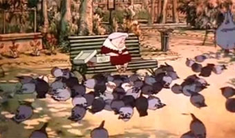 Image La Vieille Dame et les pigeons